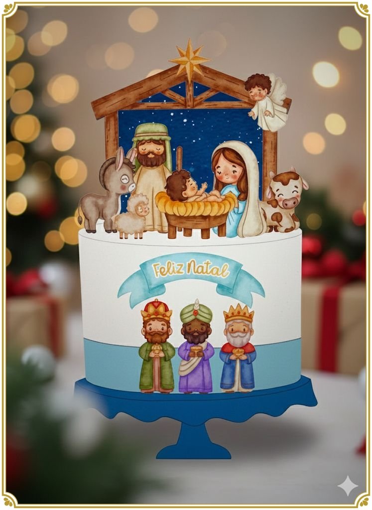 arquivo-de-corte-topo-de-bolo-53005-NATAL-modelo-62 Arquivo de Corte Topo de Bolo 53005 Natal 62 - Imagem 1