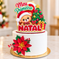 Arquivo de Corte Topo de Bolo 99136 Cenário 360 Meu Primeiro Natal 11
