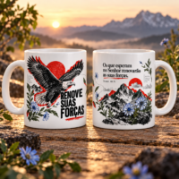 Arte para Caneca Coleção Floresça Na Fé