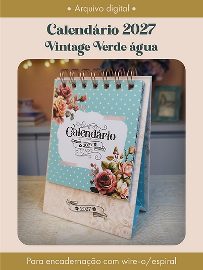 calendario-2027-vintage-verde-agua Calendario Vintage Verde Agua 2027 - Imagem 1