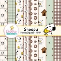 Kit Digital Snoopy Papéis Digitais